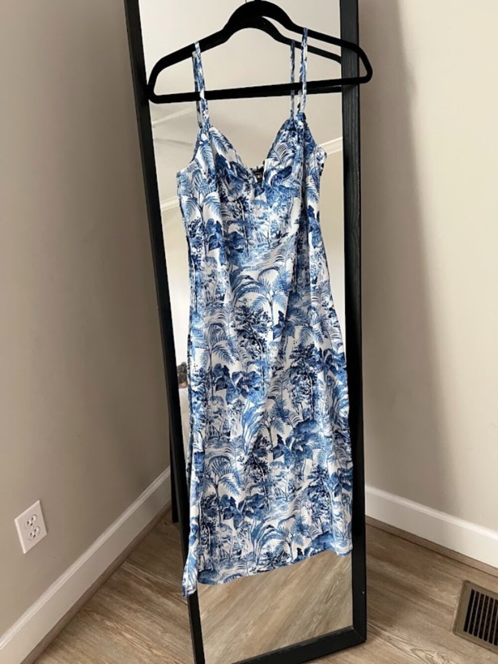 Cider Blue Toile Print Midi Dress